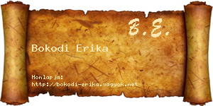 Bokodi Erika névjegykártya